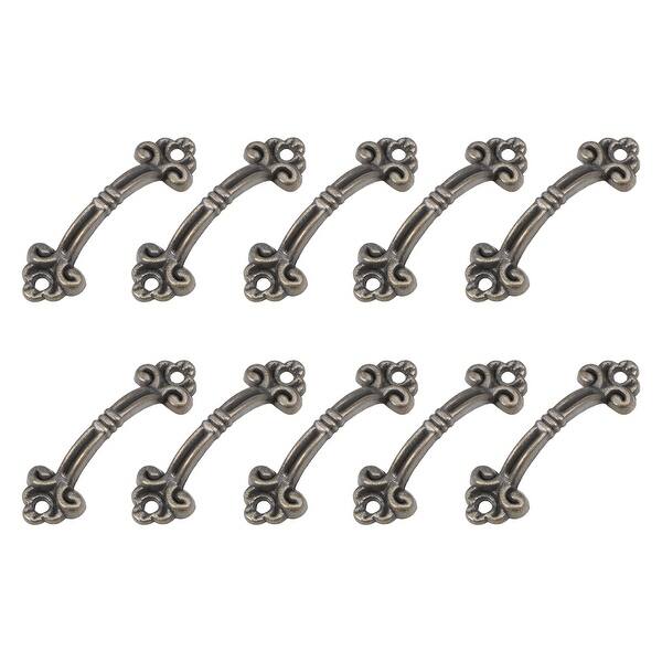 10Pcs Small Pulls Handle 38mm Hole Centers for Jewelry Box Drawer 48 x 14 x 9mm Bed Bath