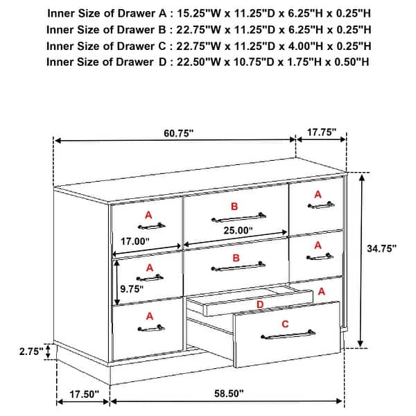 dimension image slide 16 of 22, Fenwick California King Bedroom Set Grey Oak