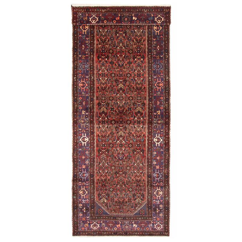 ECARPETGALLERY Hand-knotted Andelz Red Wool Rug - 3'8 x 9'10 - Dark Red - 3'8 x 9'10