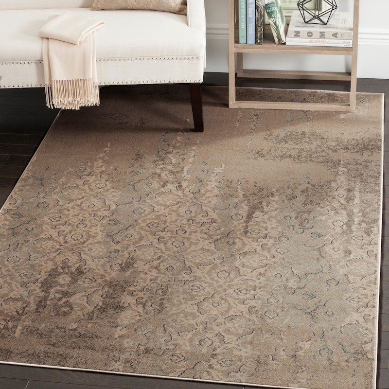 SAFAVIEH Vintage Distressed Boho Alvina Oriental Rug - 4' x 5'7" - Grey/Ivory
