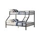 preview thumbnail 7 of 8, Sturdy Twin XL/Queen Bunk Bed, Metal Frame with Guardrail