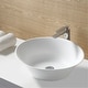preview thumbnail 10 of 9, Karran Quattro Vibrant Matte White Acrylic 21 in. Oval Bathrom Vessel Sink
