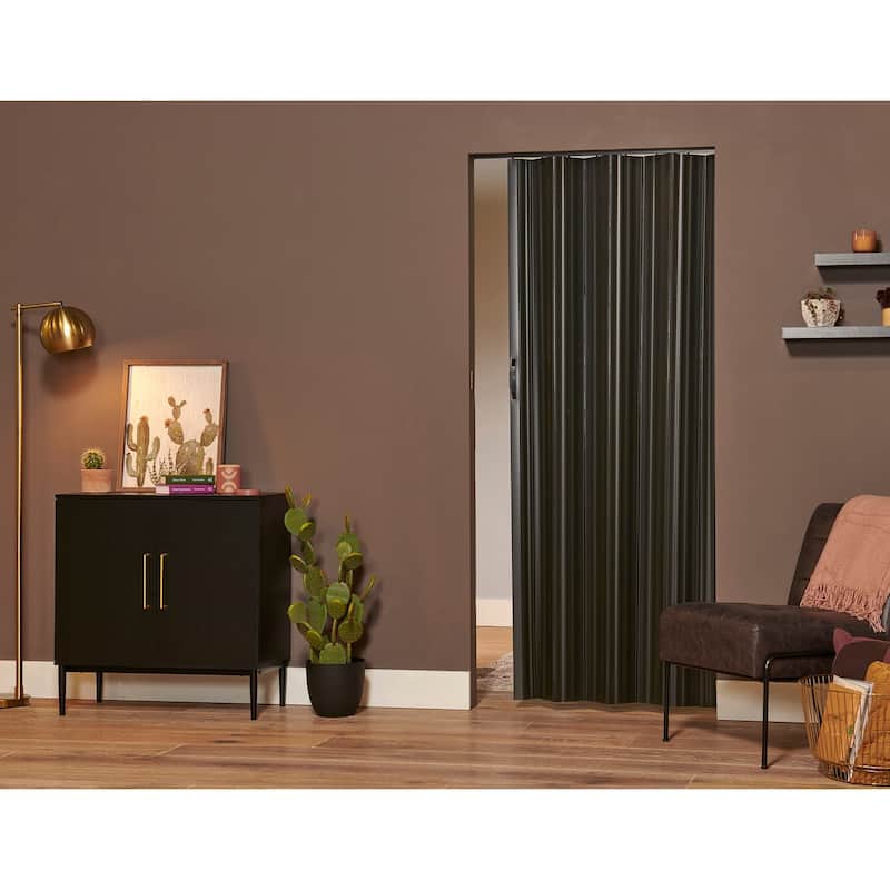 Spectrum Dunes Black PVC 36-inch Folding Door