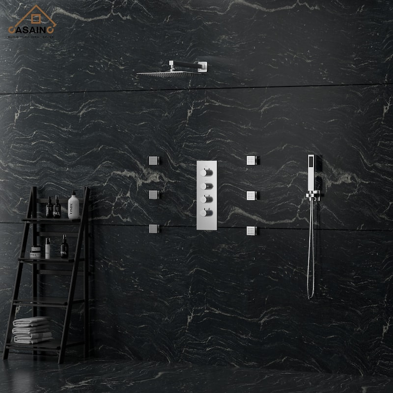 3 Function Luxury Shower Faucet - Brushed Nickel