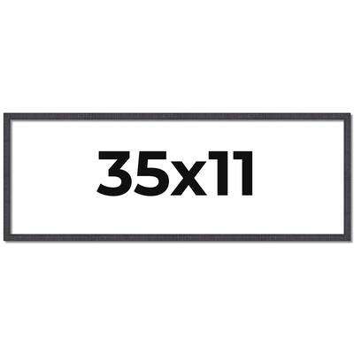 35x11 Frame Brown Solid Wood Picture Frame - Complete Modern Photo