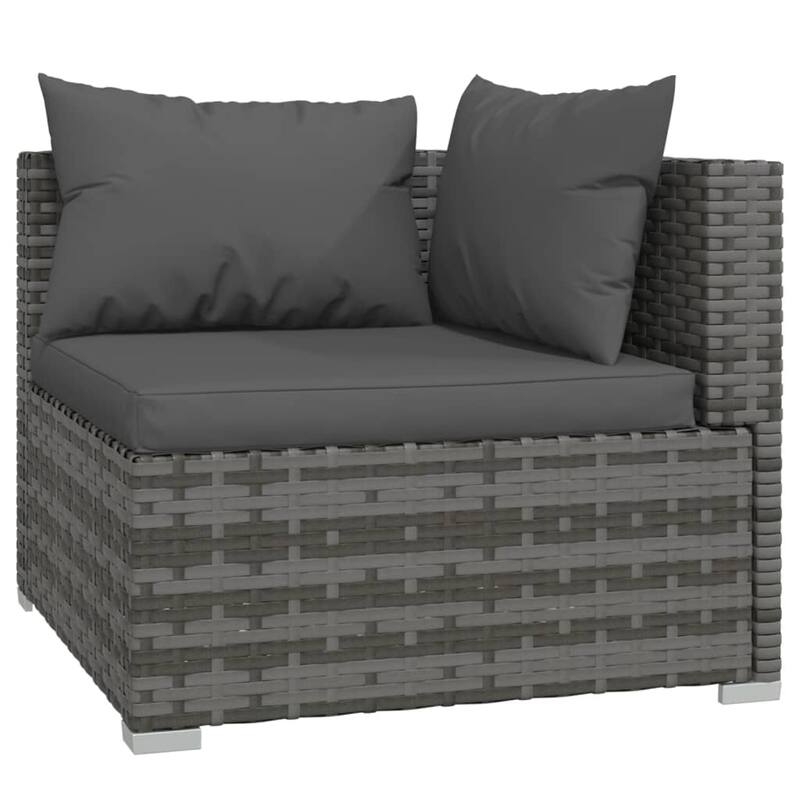 vidaXL Patio Sofa Sectional Sofa Couch Loveseat Outdoor Armchair Poly Rattan