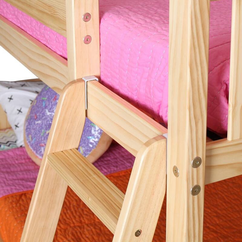 Max and Lily Twin over Twin Low Bunk with Curtains