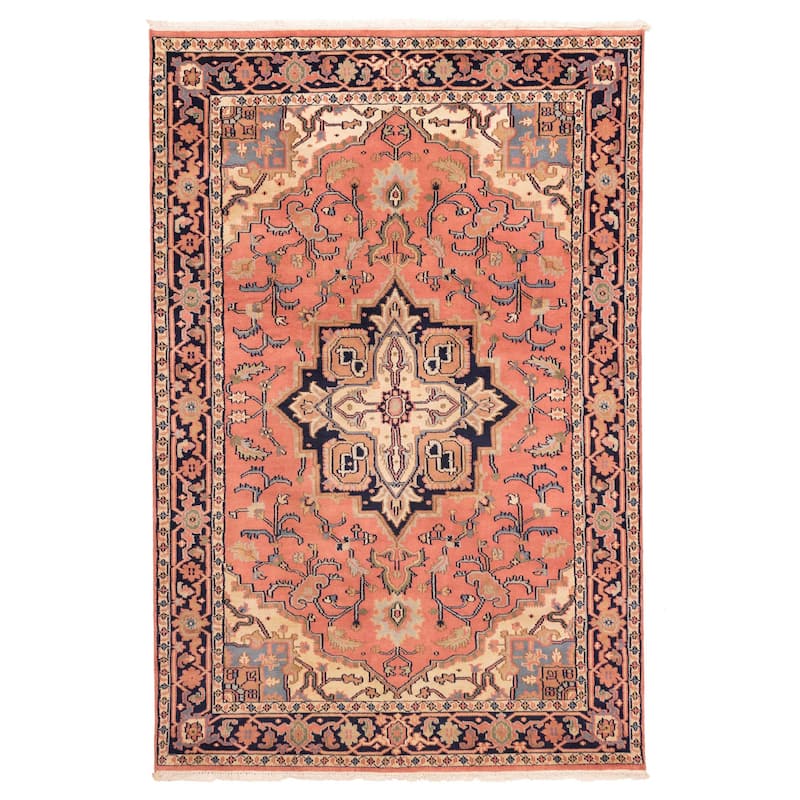 ECARPETGALLERY Hand-knotted Jules Serapi Dark Copper Wool Rug - 6'0 x 9'0