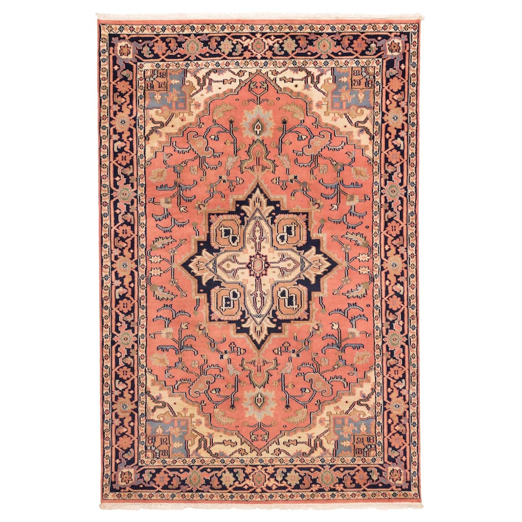 ECARPETGALLERY Hand-knotted Jules Serapi Dark Copper Wool Rug - 6'0 x 9'0