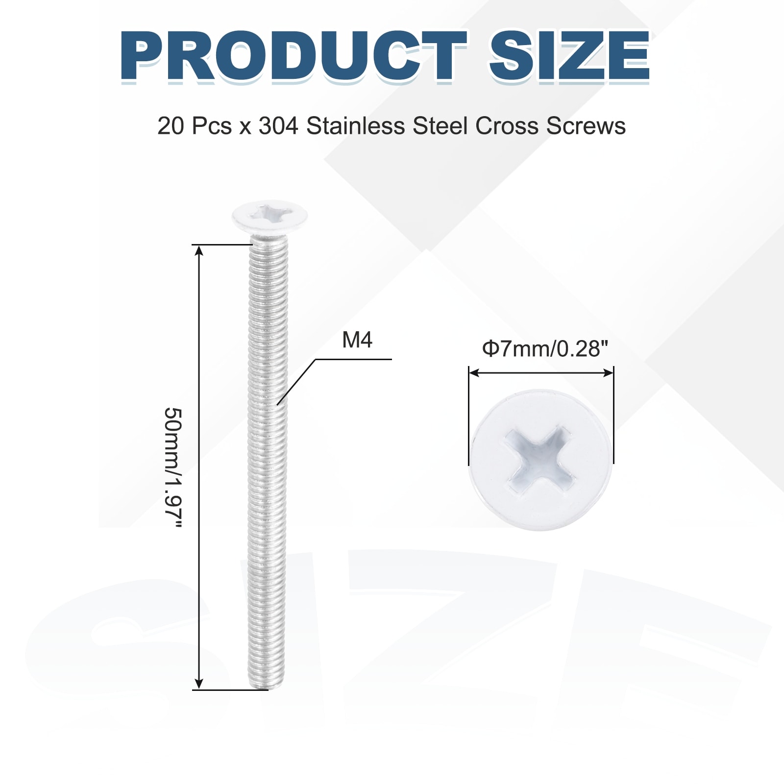 304 Stainless Steel Flat Head Machine Screws