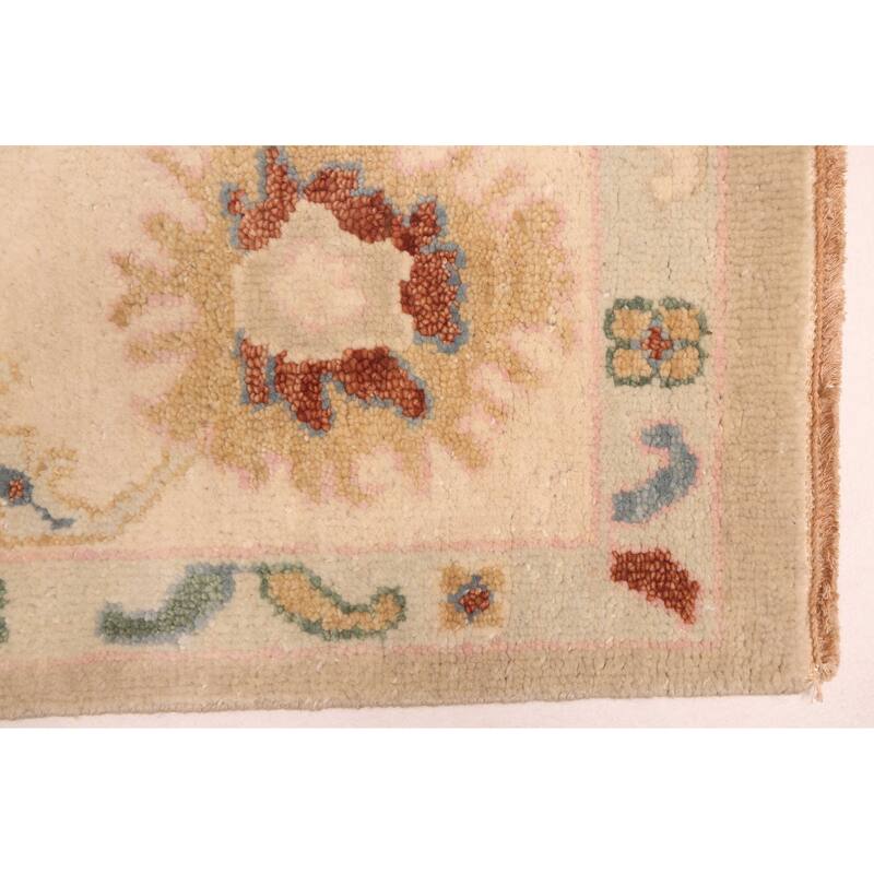 ECARPETGALLERY Hand-knotted Modern Oushak Light Khaki Wool Rug - 7'11 x 9'11