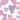 Galerie Wallcoverings Kids and Teens Collection Neon Hearts Glitter Finish Paper on Non-woven Non-pasted Wallpaper Roll