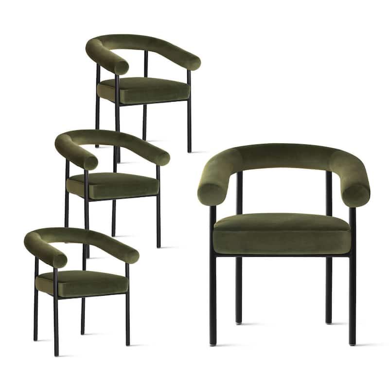 High-back upholstered Chairs (Set of 4)