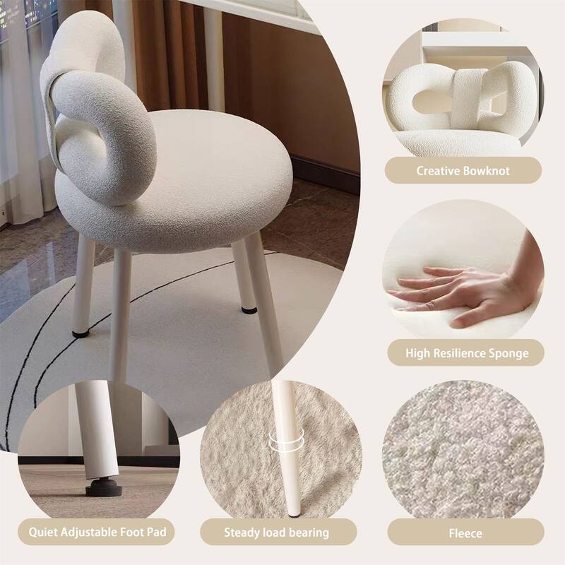 Soft Backrest Butterfly Vanity Chair
