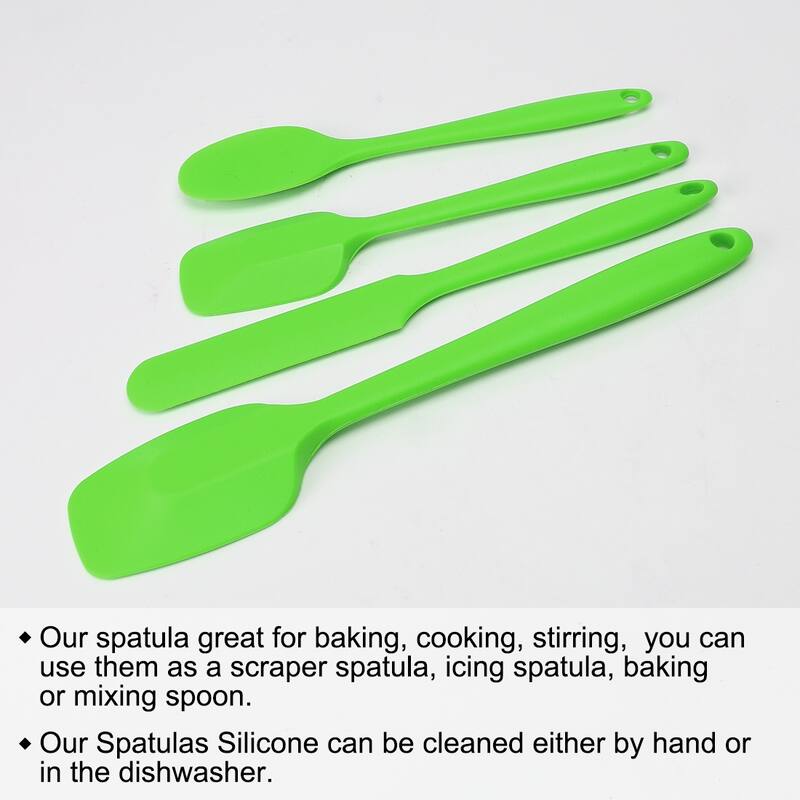Silicone Non Stick Spatula Set 4 Pcs Heat Resistant Turner