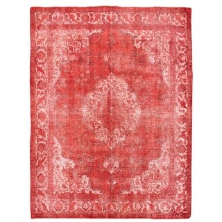 ECARPETGALLERY Hand-knotted Color Transition Red Wool Rug - 9'10 x 12'7 ...