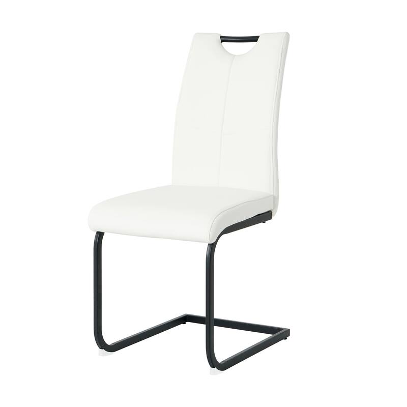 Modern PU Dining Chair, Living Room Chair, Upholstered Chair With Metal Legs (Set of 2)