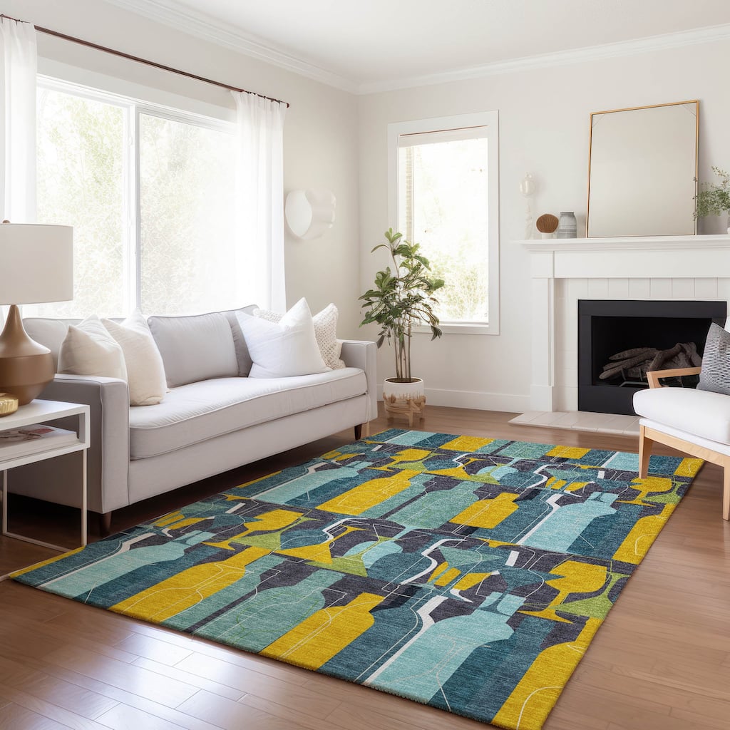 Premium Washable Super Soft Wine and Cocktail Mayfield Rug