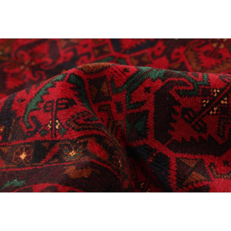 ECARPETGALLERY Hand-knotted Teimani Red Wool Rug - 3'7 x 5'9