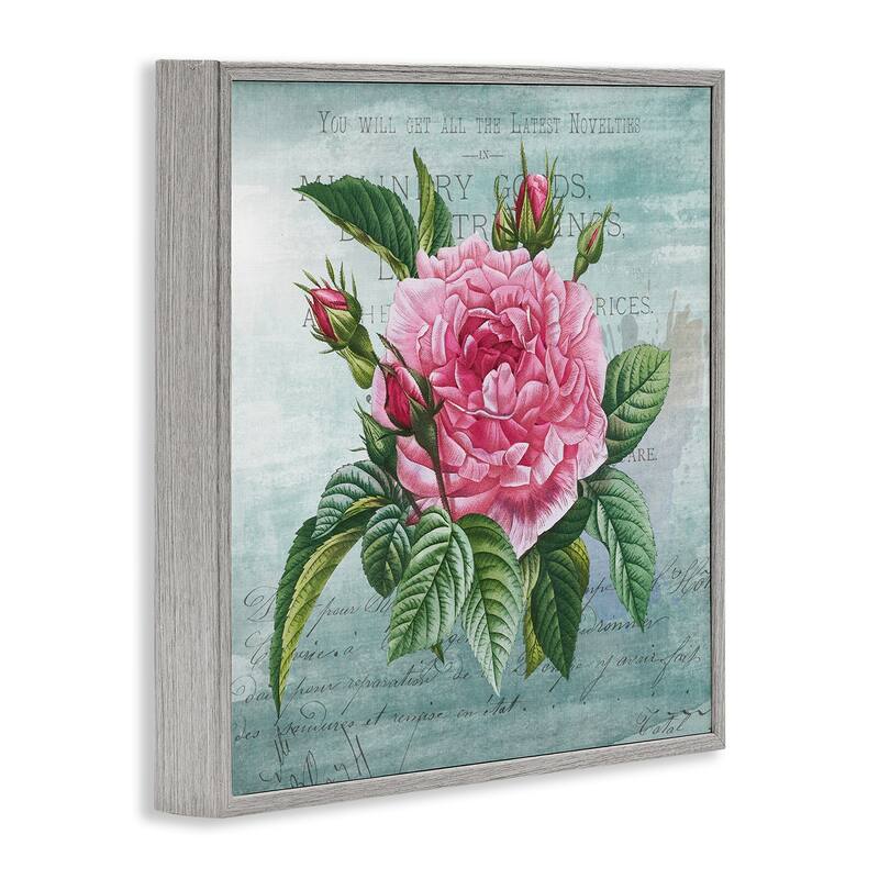 Stupell Pink Dahlia over Rustic Framed Giclee Art Design By Susan Arnot