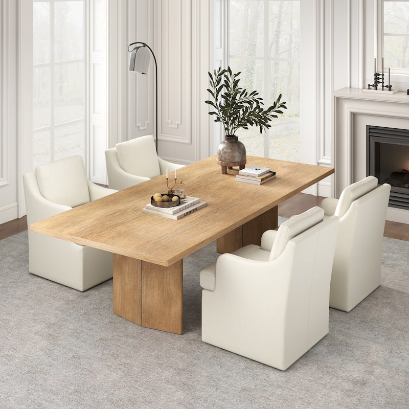 Upholstered Dining Chairs, Modern Kitchen Chairs Dinner Chairs with 4 Casters