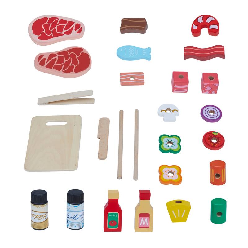 Teamson Kids - Little Helper Backyard BBQ Play Stand Play Kitchen
