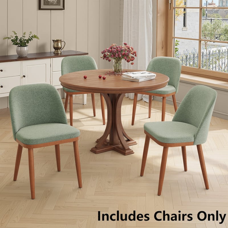 Crestlive Products Upholstered Wood Dining Chairs with Wood Legs