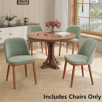 Crestlive Products Upholstered Wood Dining Chairs with Wood Legs