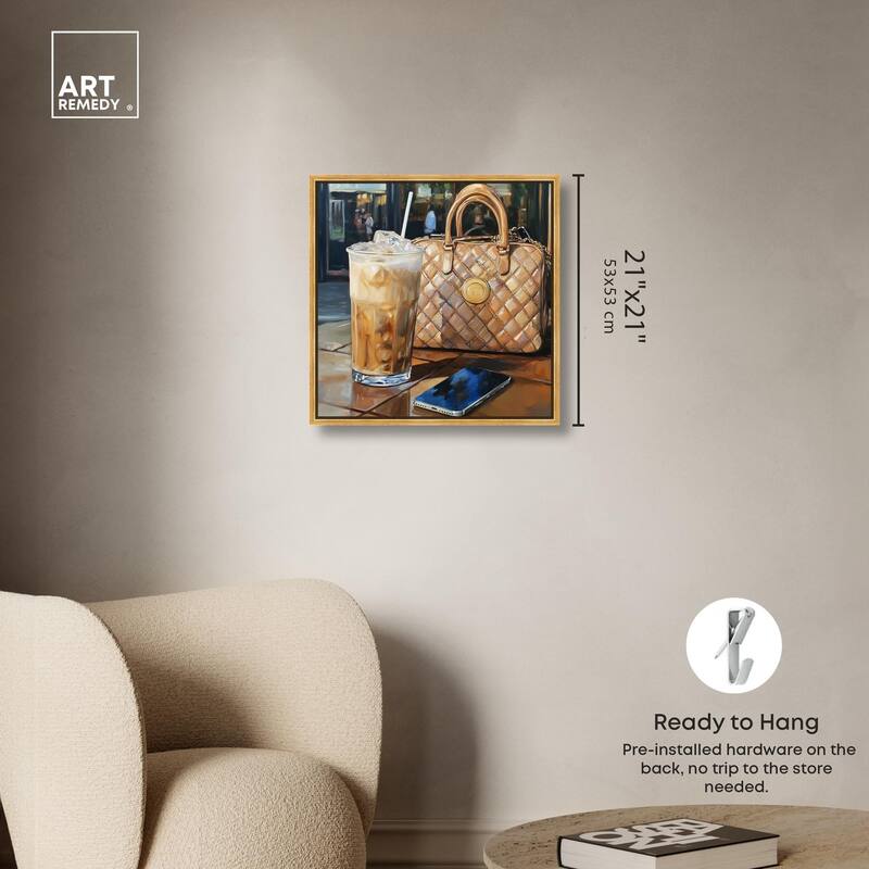 Out For Some Iced Coffee Canvas by Art Remedy
