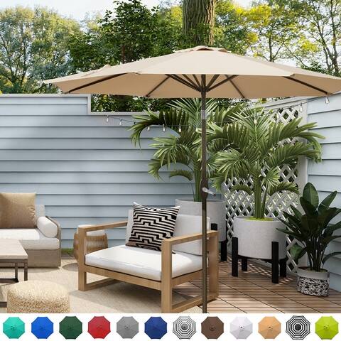 Holme 9-foot Steel Market Patio Umbrella with Tilt-and-Crank