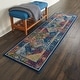 preview thumbnail 34 of 72, Nourison Global Vintage Medallion Boho Moroccan Area Rug 2' 4" x 8' - Blue/Multi - Runner