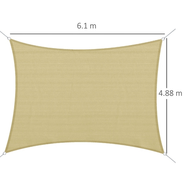 Outsunny 20' x 16' Rectangle Outdoor Patio Sun Shade Sail Canopy