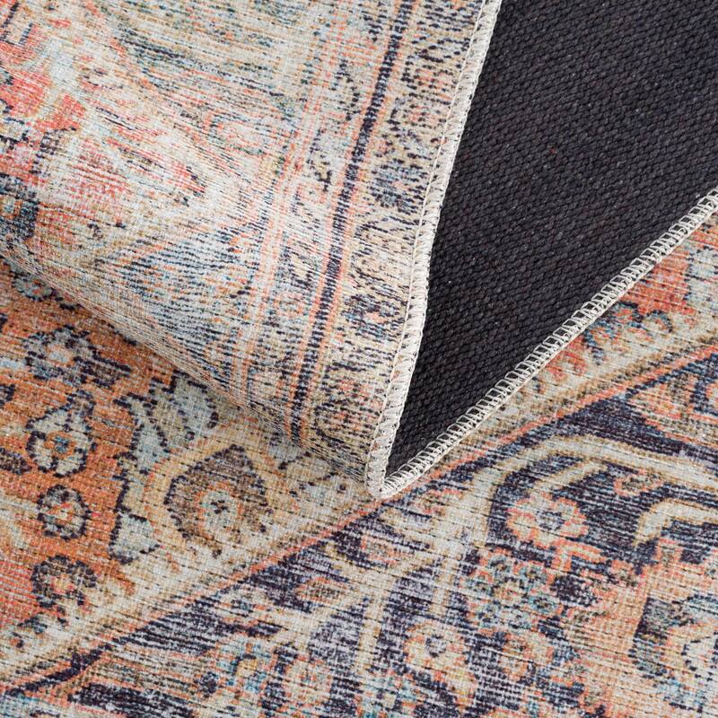 Hauteloom Georgia Machine Washable Persian Oriental Traditional Area Rug