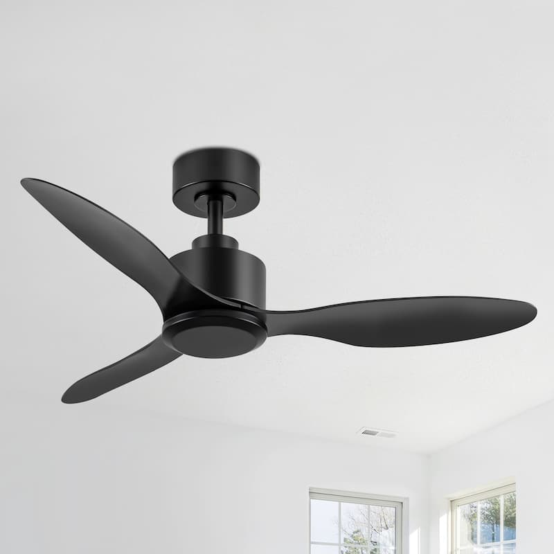 42-Inches Black/White Ceiling Fan with Remote without Light(3-Blade)