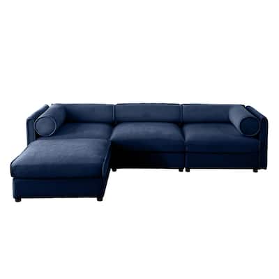 3 Seater L Shaped Sectional Sofa 109" Modular Couch with Storage Seat
