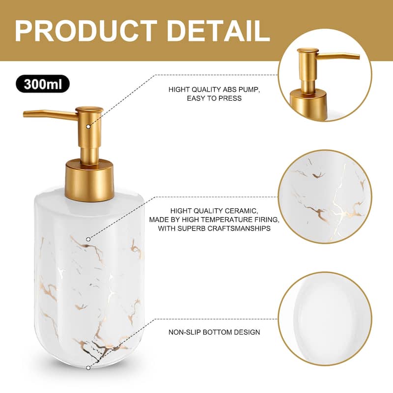 1Pcs 10 Oz Soap Dispenser Hand and Dish Soap Dispenser for Bathroom