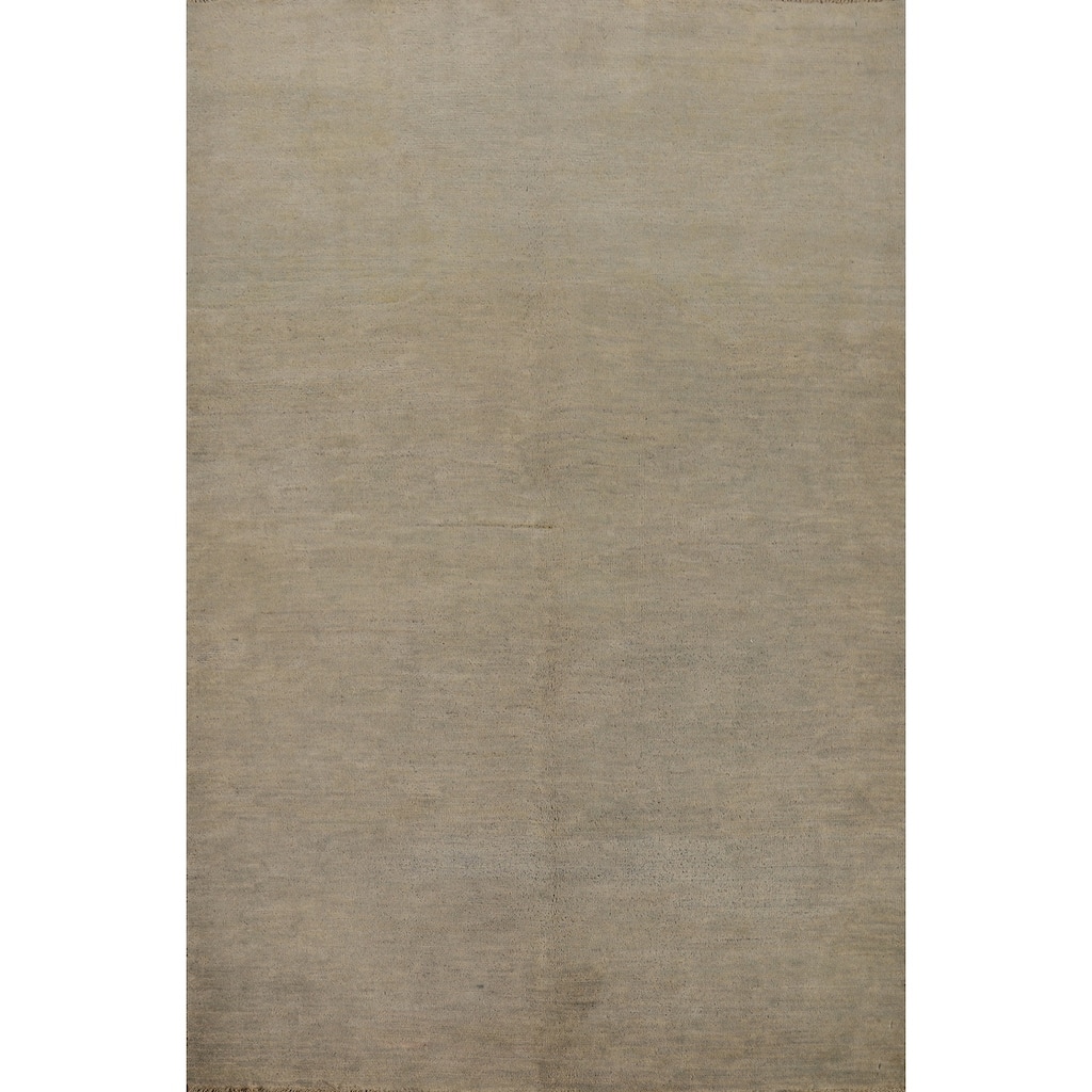 Modern Gabbeh Accent Rug Handmade Wool Carpet - 4'0"x 5'9"