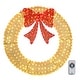 preview thumbnail 32 of 51, Pre-Lit Outdoor Christmas Wreath Decoration 48inch - Gold
