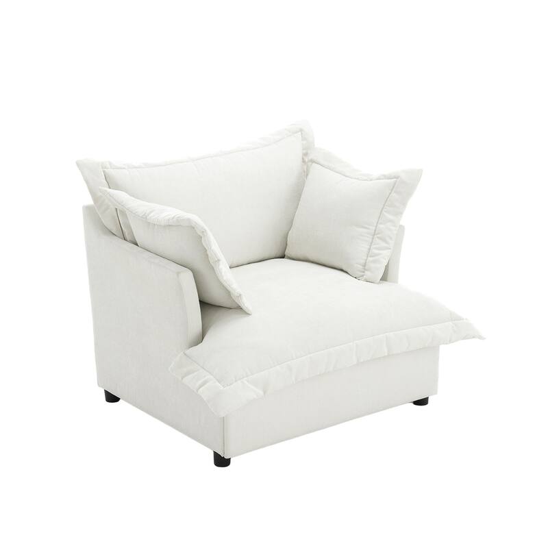 Upholstered Chenille Arm Club Chair Cloud corner cahir