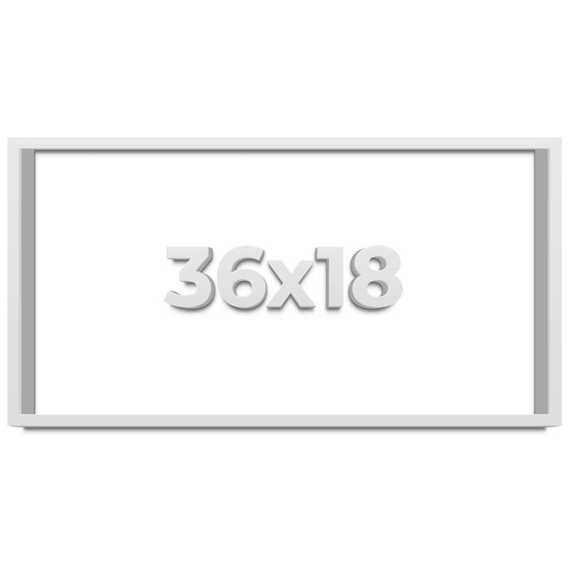 36x18 Shadow Box Frame White 1 Real Wood