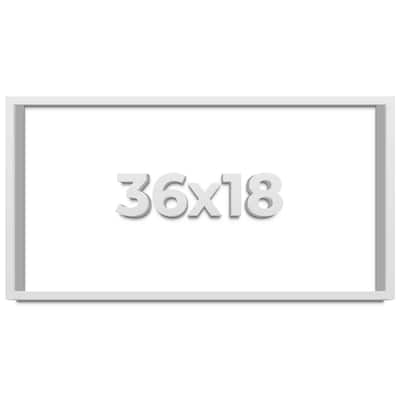36x18 Shadow Box Frame White 1 Real Wood