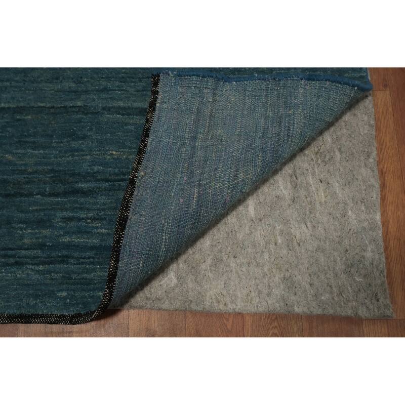 Hand Knotted Oriental 100% Wool Carpet Tribal Contemporary Navy Blue & Blues Gabbeh Area Rug - 6' 4'' X 4' 7''