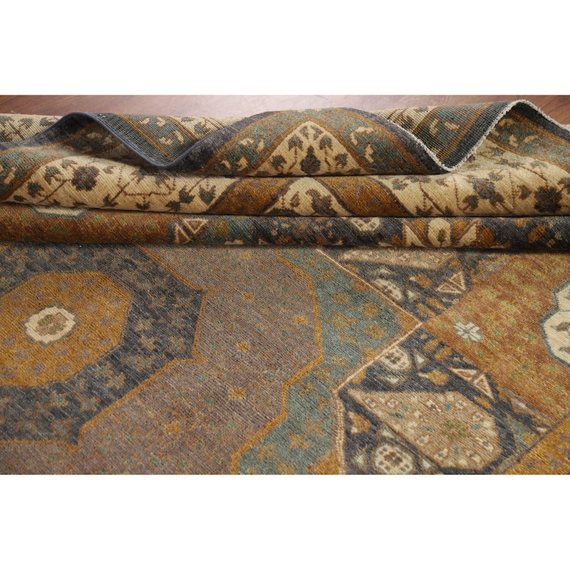 Geometric Kazak Oriental Area Rug Handmade Traditional Wool Carpet - 6'8" x 9'8"
