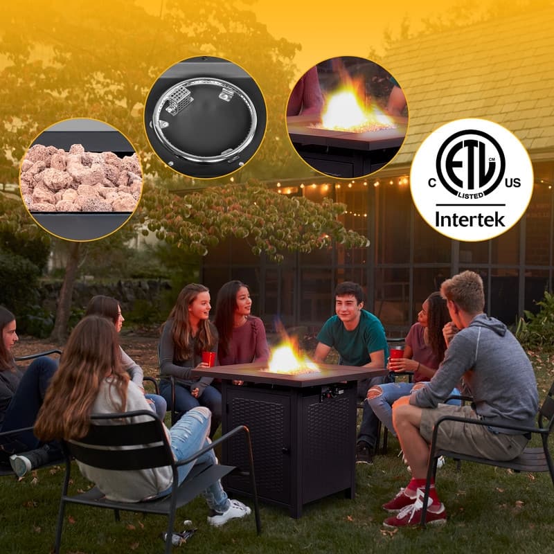 28 inch Outdoor Fire Pit Table - 28 inch