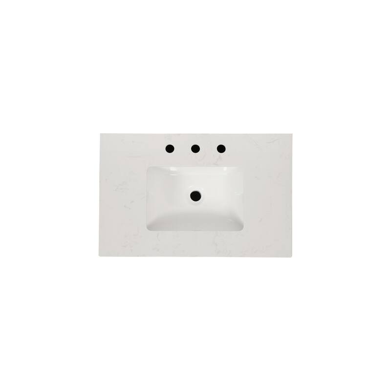 Bathroom Vanity with Sink, Storage Cabinet with Marble Countertop, Bathroom Vanities with Soft Close Doors and Large Drawer