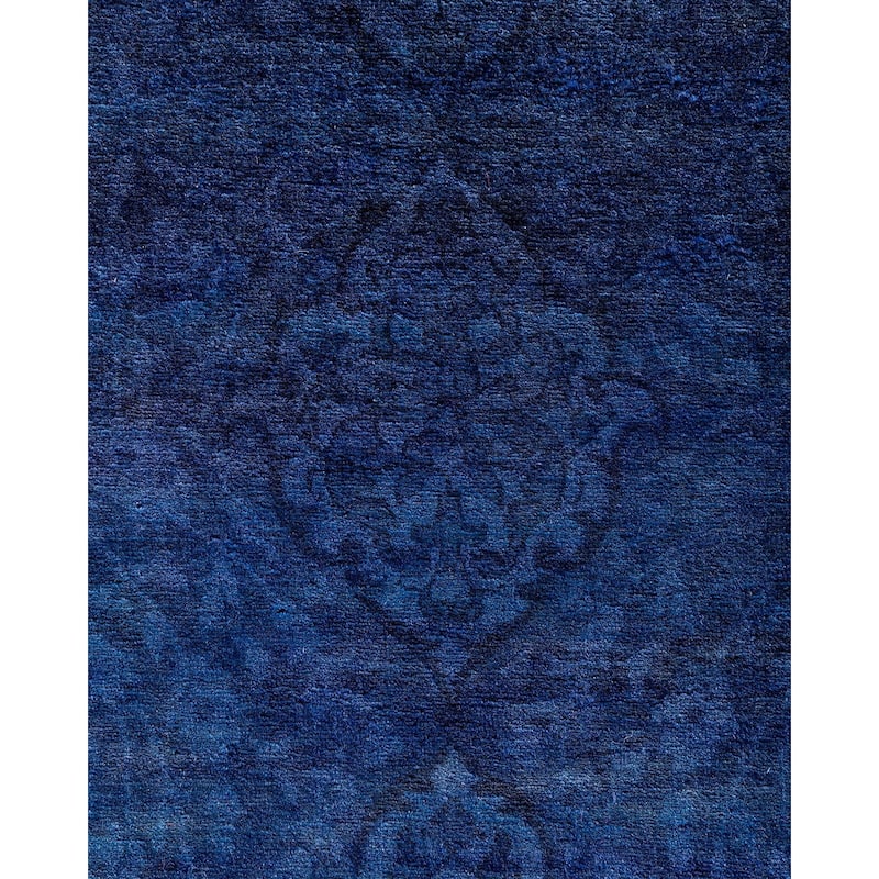 Contemporary Overdyed Wool Hand Knotted Runner - 2' 7" x 11' 7"