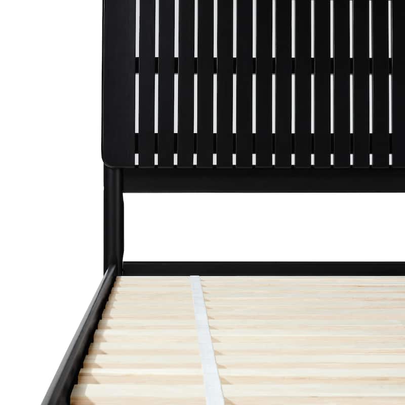 Middlebrook Designs Slatted Headboard Modern Queen Bed
