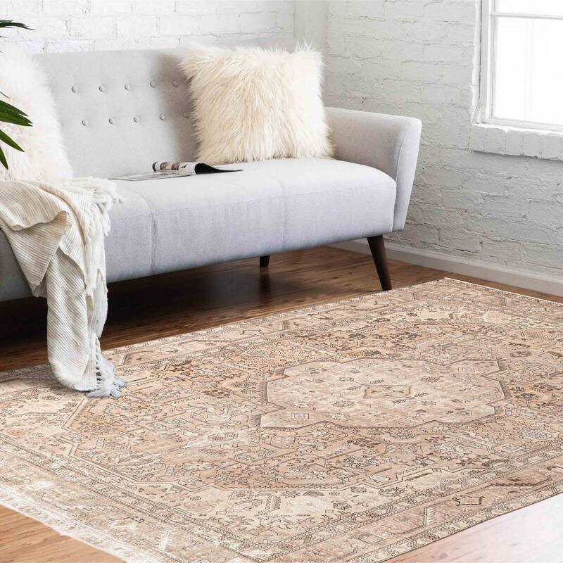 ECARPETGALLERY Hand-knotted Antalya Vintage Brown Wool Rug - 9'4 x 12'5