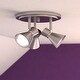 preview thumbnail 1 of 7, Alto 3 Light LED Adjustable Ceiling Spot Light 11-in W x 7.25-in H x 11-in D - Brushed Nickel and Chrome