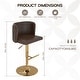 preview thumbnail 8 of 46, Swivel Bar Stools Set of 2, Modern PU Bar Stools with Backs - Counter Height